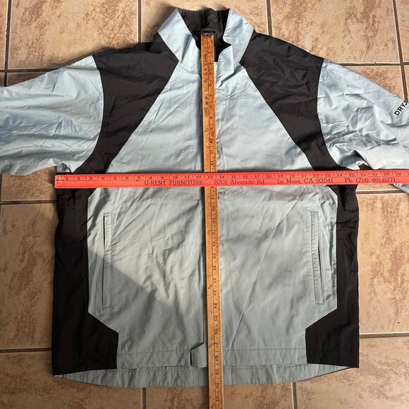 Footjoy DryJoys Long Sleeve‎ Full Zip Jacket Golf Size XLarge Blue Black - Picture 8 of 8